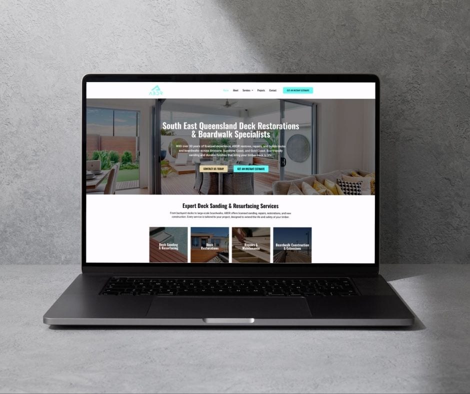 ABDR deck restoration website, a Sheppard Creative project