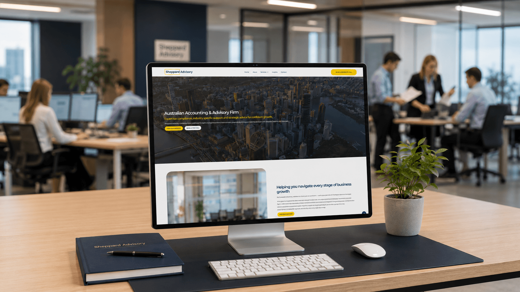 Sheppard Advisory website homepage, a Brisbane accounting and business advisory firm website built by Sheppard Creative